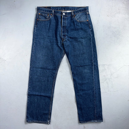 Levis 501 Vintage Y2K 90s XX Straight Leg Jeans Blue Med Wash 38x33 Act 36x29