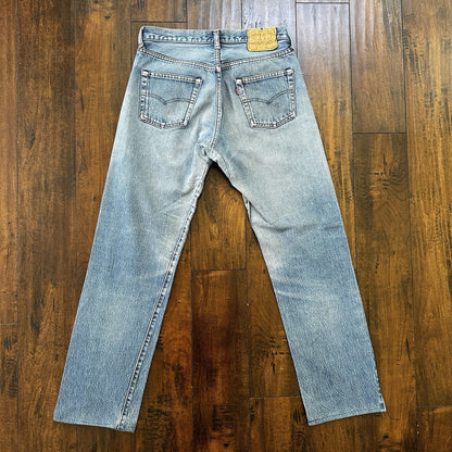 Levis Vintage 80s Redline Selvedge USA 501 XX Jeans 66 70s Light 32x36 Act 29x30