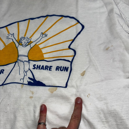 Oregon Champion 80s Ringer Fair Run VTG T Shirt 1980s Sun Fun Graphic XL Cool