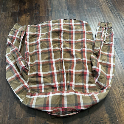 Carhartt Shirt Men M Brown Plaid Button Down Shirt Long Sleeve Casual Outdoor