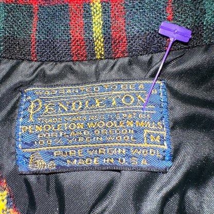 Pendleton 100% Virgin Wool Button Up Plaid Flannel Shirt Board VTG Thrashed 70s