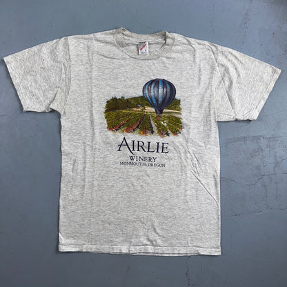 Airlie Hot Air Balloon VTG T Shirt Winery Grapes Monmouth Oregon Vineyard Wine