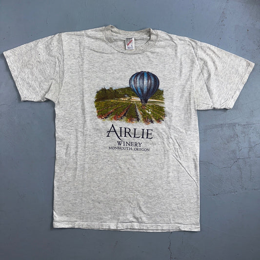Airlie Hot Air Balloon VTG T Shirt Winery Grapes Monmouth Oregon Vineyard Wine