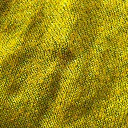 VTG 1960s Green Yellow Pukey Knit Cardigan Sweater Rockabilly 60s Wool Grunge