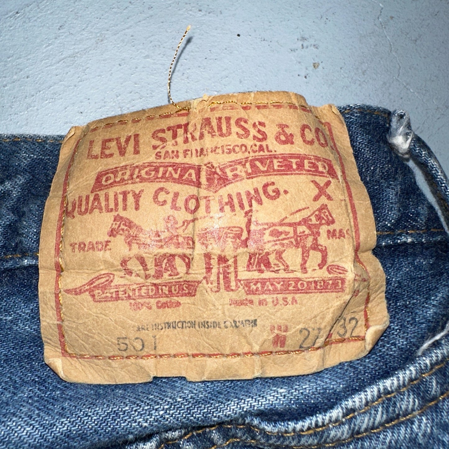 Levis 501 Vintage 80s Redline Selvedge USA XX Jeans Med Wash 27x32 Act 24x28