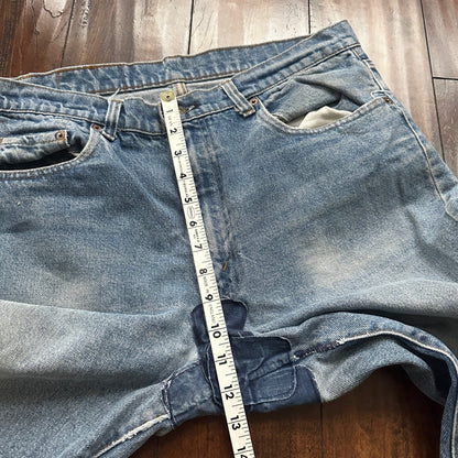 Vintage 80s Levis 505 36x36 USA Blue Jeans 501 Act 33x34 Light Wash