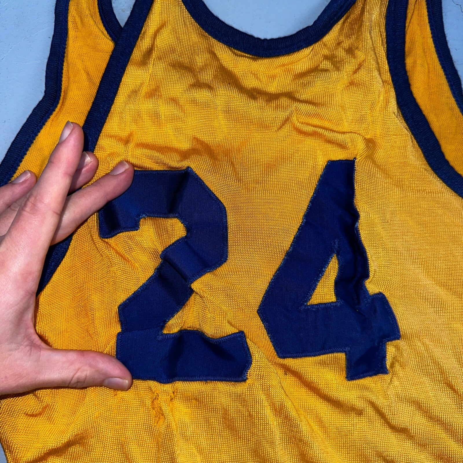 1950s Russell Southern Athletic Tank VTG T Shirt 24 Number Rockabilly Gym 50s