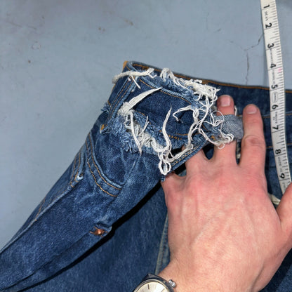 Levis 517 Vintage 90s USA Orange Tab Bootcut Flare Blue Worn Jeans Thrash 32x32