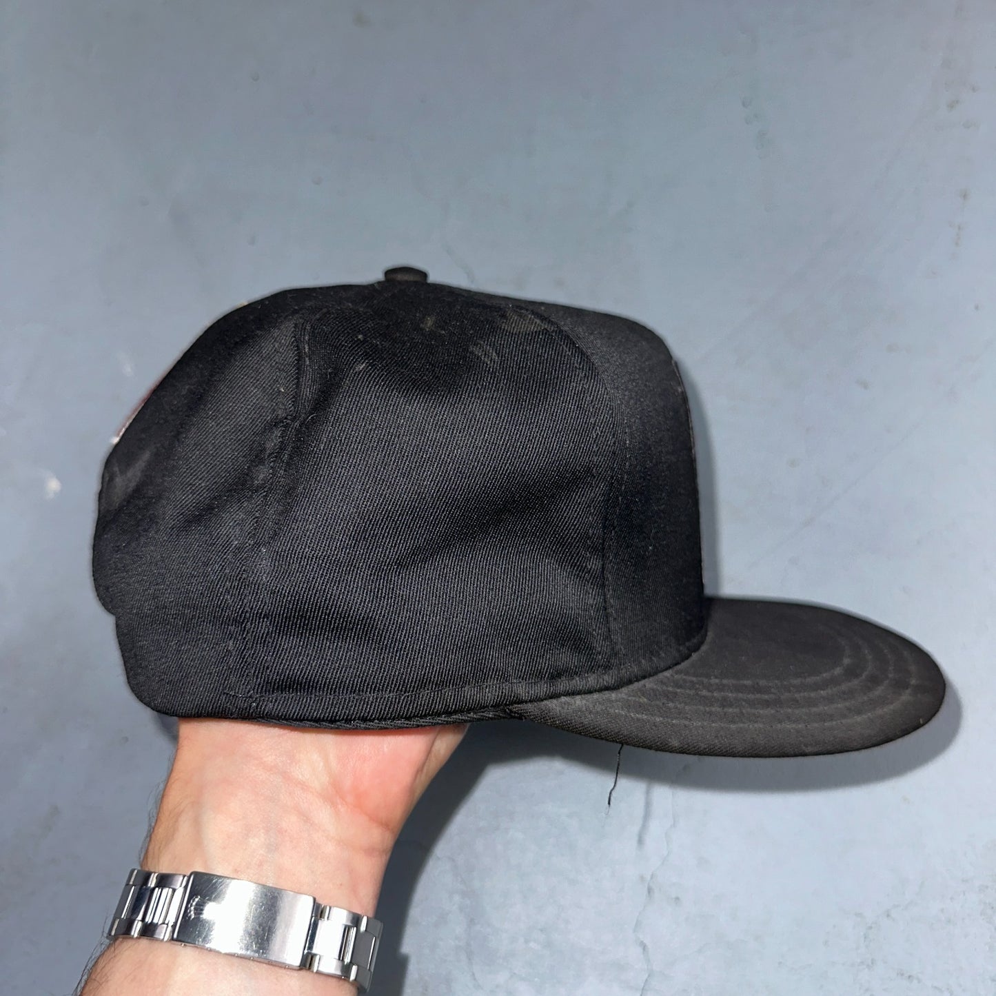 VTG 1990 NBA Finals Snapback Hat Blazers Black Red PDX USA Made Basketball Cap