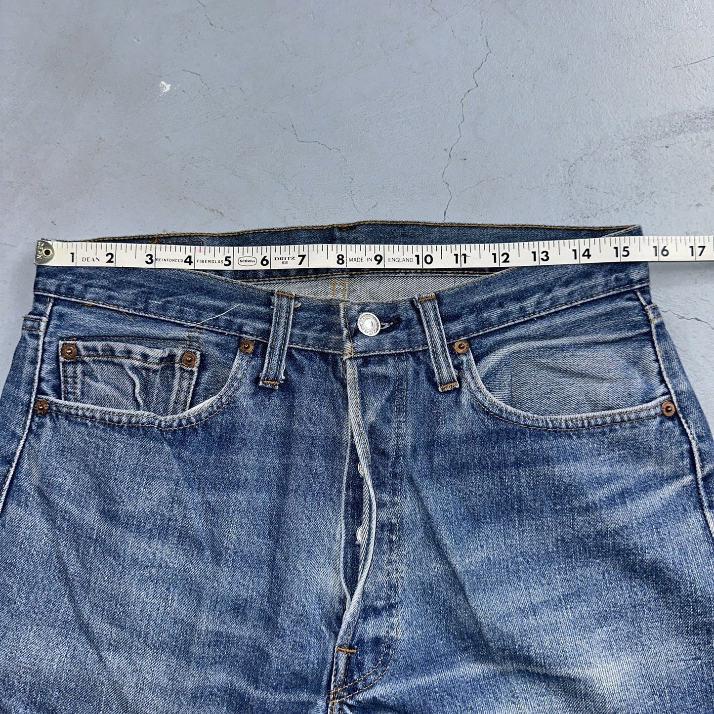 Levis 501 Vintage 80s Redline Selvedge USA XX Jeans Med Wash 34x34 Act 31x31