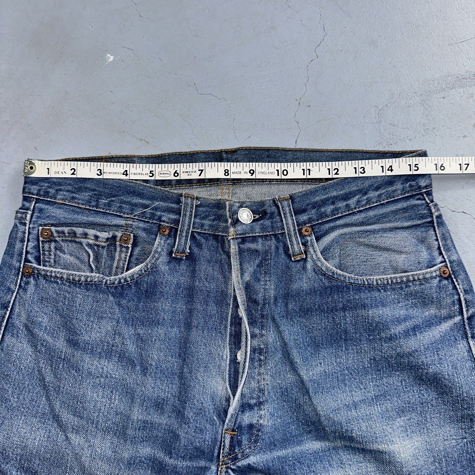 Levis 501 Vintage 80s Redline Selvedge USA XX Jeans Med Wash 34x34 Act 31x31