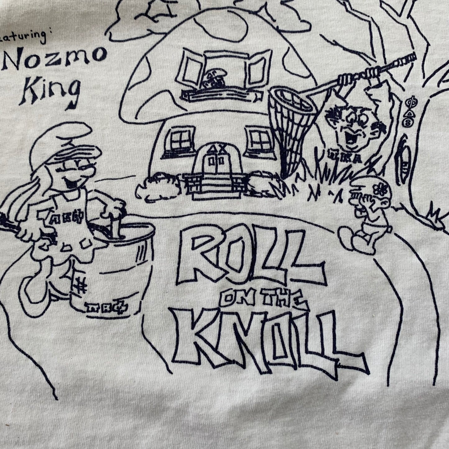 Smurfs Stoner Vintage T Shirt Roll On Rock Rap Cartoon Funny Network Humor 90s