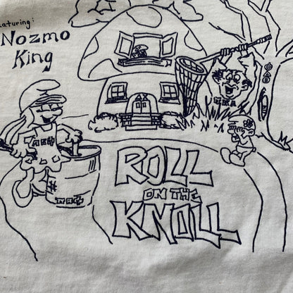 Smurfs Stoner Vintage T Shirt Roll On Rock Rap Cartoon Funny Network Humor 90s