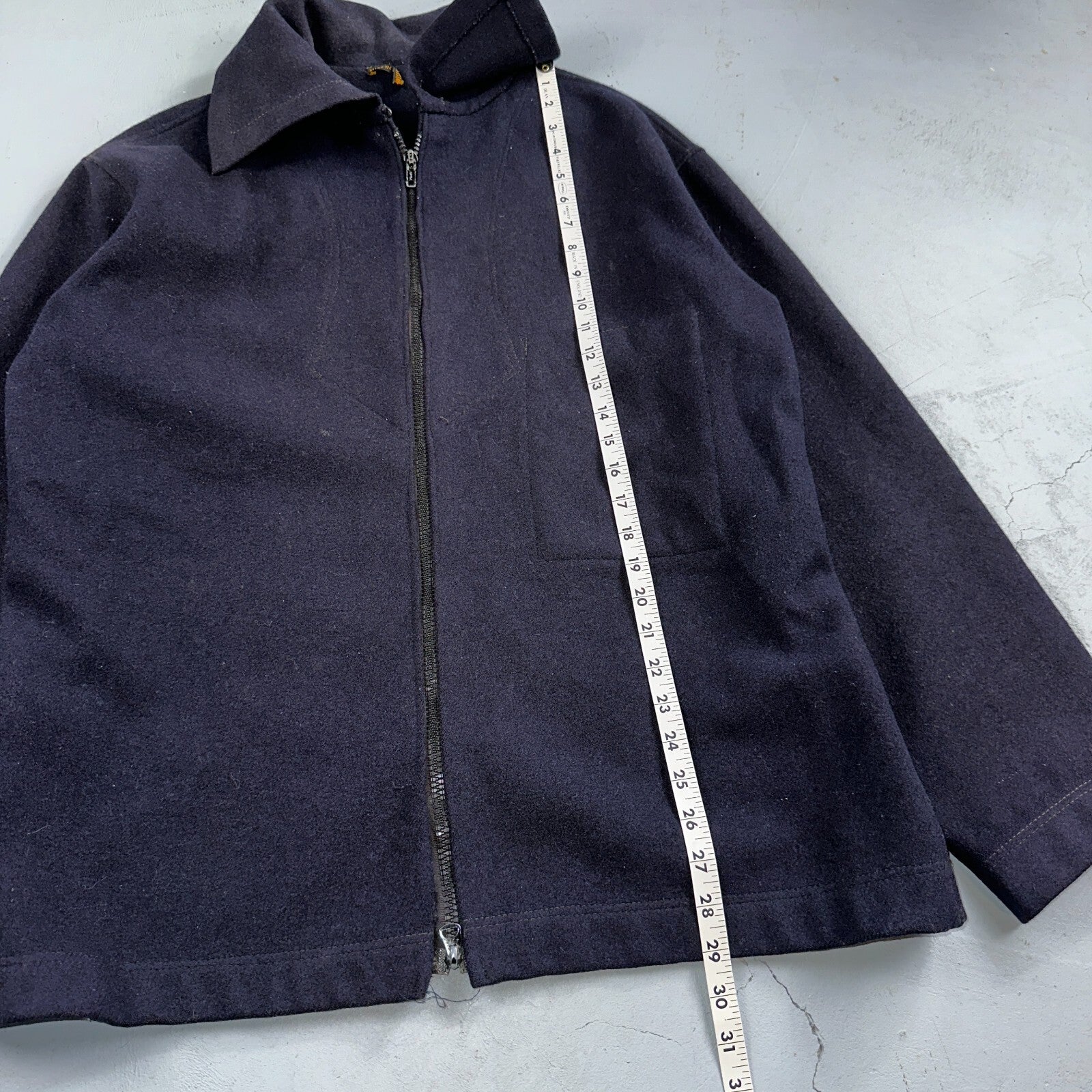 Rare Vintage 60s Blacks Greenock Military Smock Made In France Jacket Wool Navy
