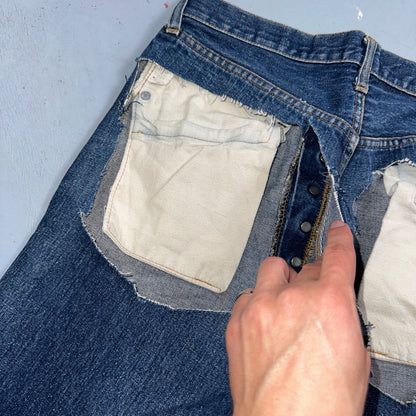 Levis 501 Vintage 80s Redline Selvedge USA XX Jeans Bootcut 33x36 Act 30x33