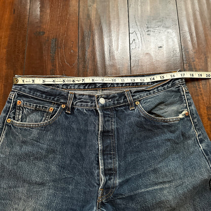 Levis 501 Vintage 90s Straight Leg XX Canada Jeans 36x30 Med Wash Act 34x29