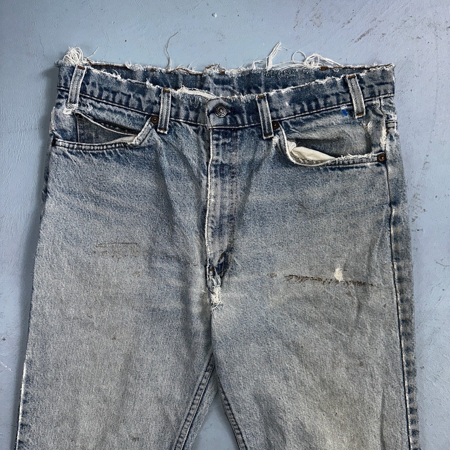 Levis 517 Vintage 80s USA Orange Tab Bootcut Flare Blue Worn Jeans Act 34x31