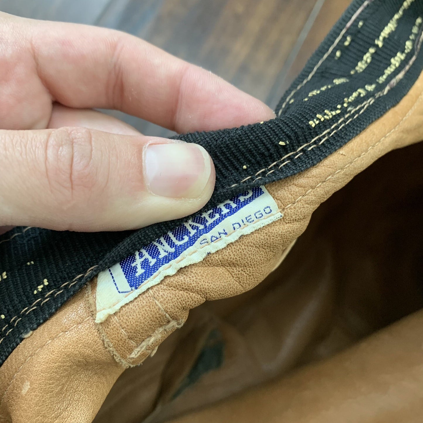 Vintage 1970s Tan Leather Suede Pants 30x31 70s California Cowboy Bell Bottoms