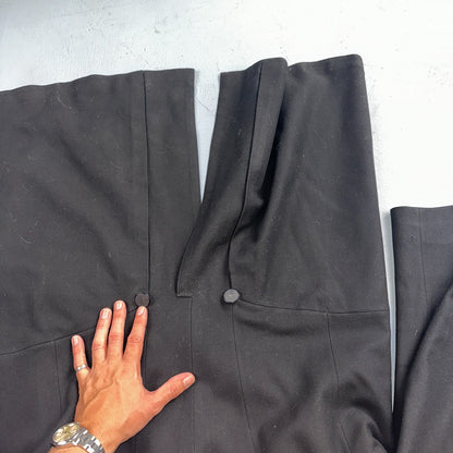 Antique 3 Pc Edwardian Morning Suit Black Wool Frock Coat Vest Pants 1890s 1900s