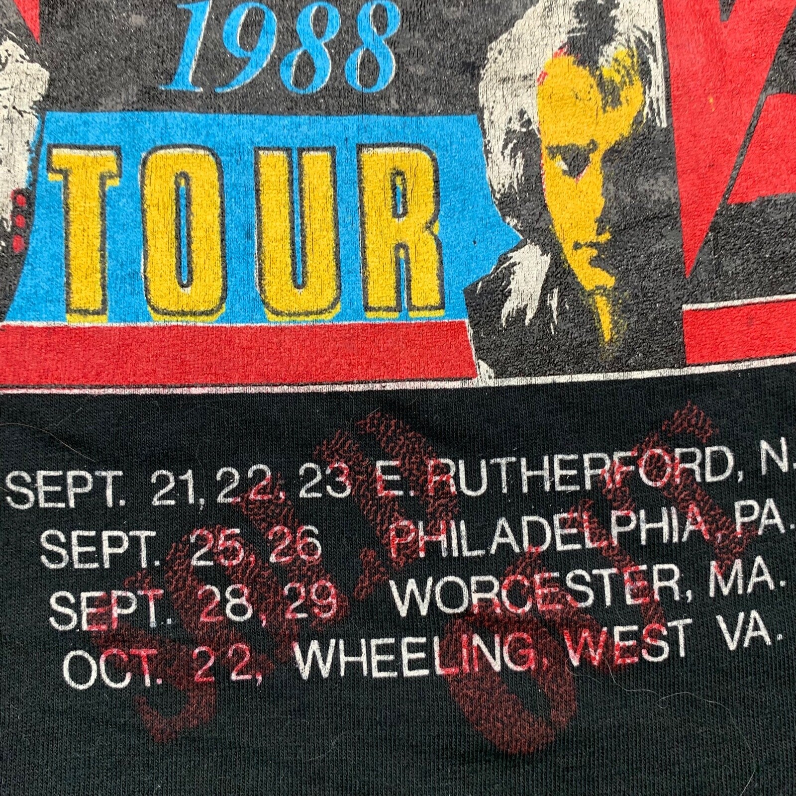 Def Leppard Hysteria Vintage T Shirt Tour 1987 1988 Sold Out Rock Band Music Rap