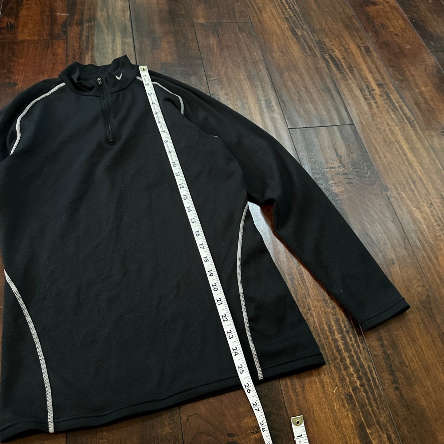 VTG Nike Active Pullover Sweater Women's L Black 1/2 Zip Therma-Fit Running 90s