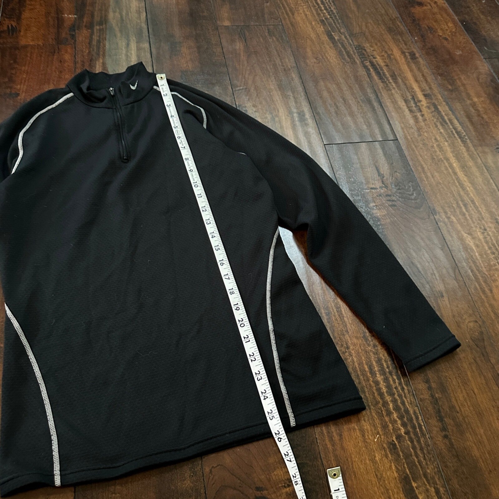 VTG Nike Active Pullover Sweater Women's L Black 1/2 Zip Therma-Fit Running 90s