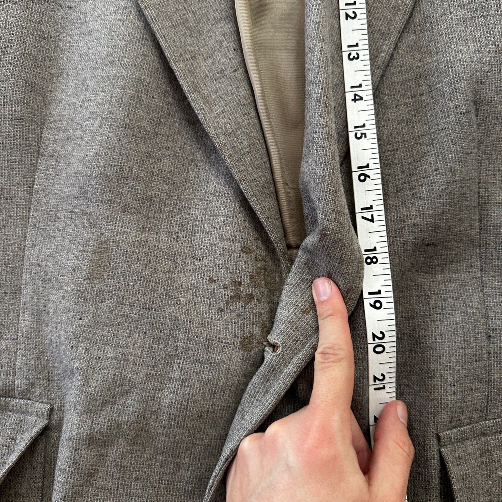 Pendleton 1970s Blazer Men’s 44 100% Virgin Wool Western Sport Coat 70s STAINS