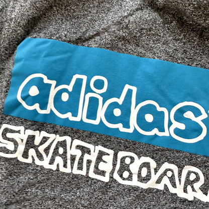 Adidas RARE Skateboarding Vintage Style T Shirt grey Skateboard Sports Trail Rap
