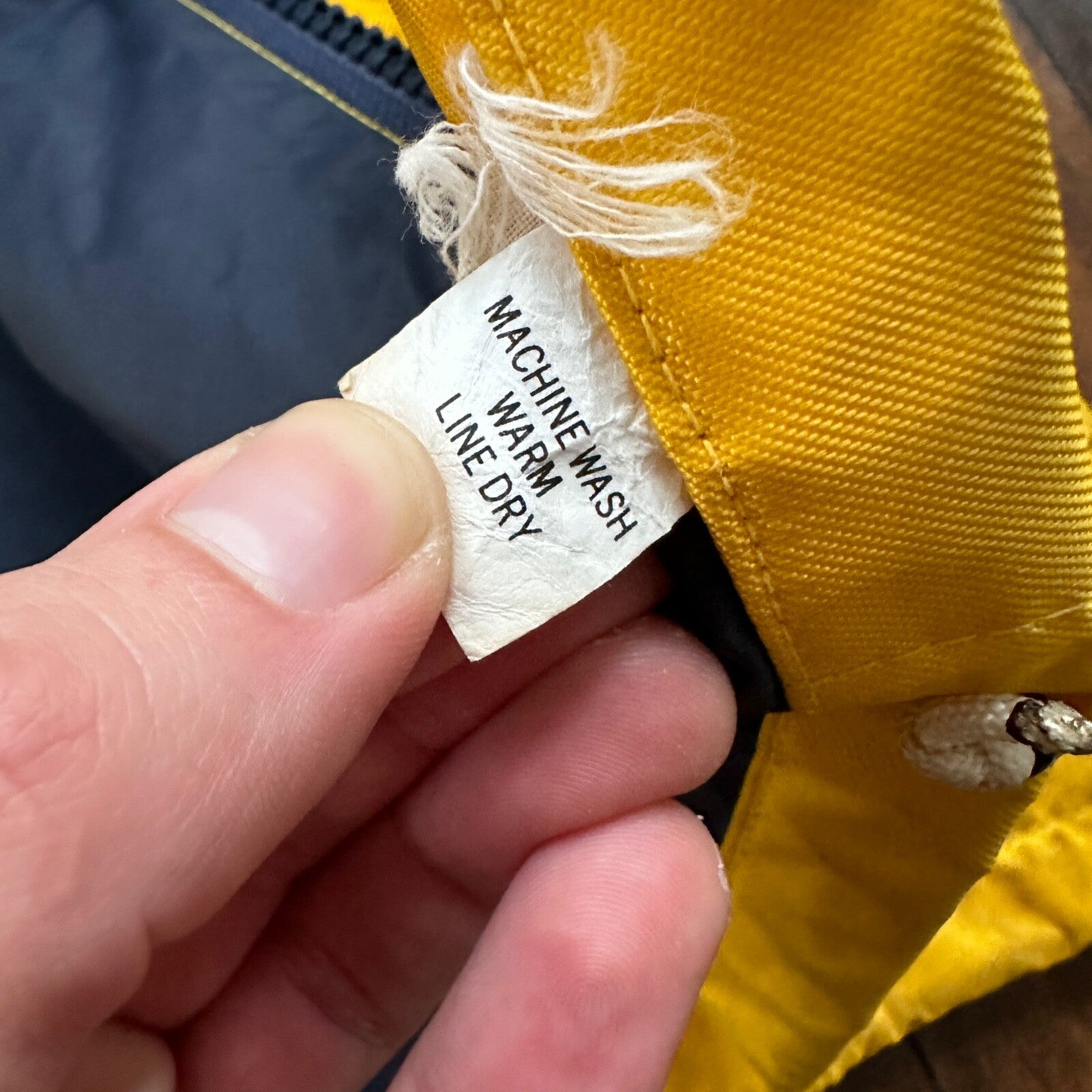 VTG Terrramar 1990s Diamond Jacket Mens Yellow XL Parka Rain Workwear