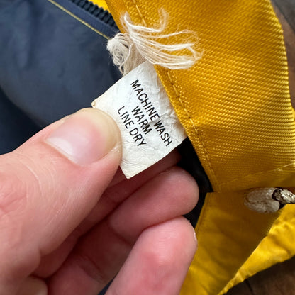 VTG Terrramar 1990s Diamond Jacket Mens Yellow XL Parka Rain Workwear
