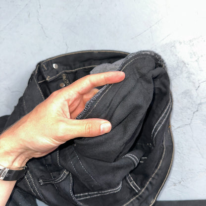 Levis 501 Vintage 90s XX Straight Leg Jeans Black Overdye Wash 36x30 Act 34x29