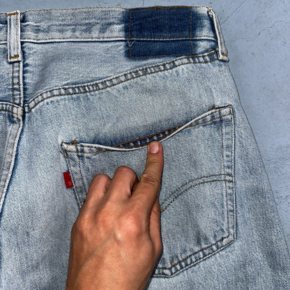 Levis 501 Vintage 80s Redline Selvedge USA XX Jeans Light Wash 36x36 Act 33x31