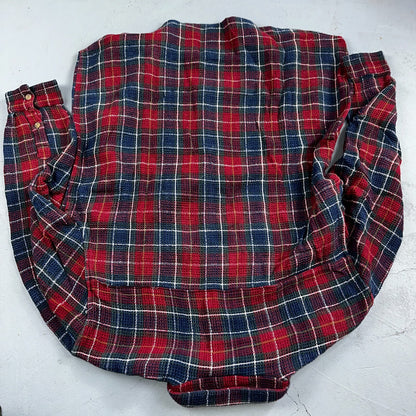 VTG 90s Faded Glory Womens Size L Plaid Long Sleeve Button Up Collar Shirt 1990s