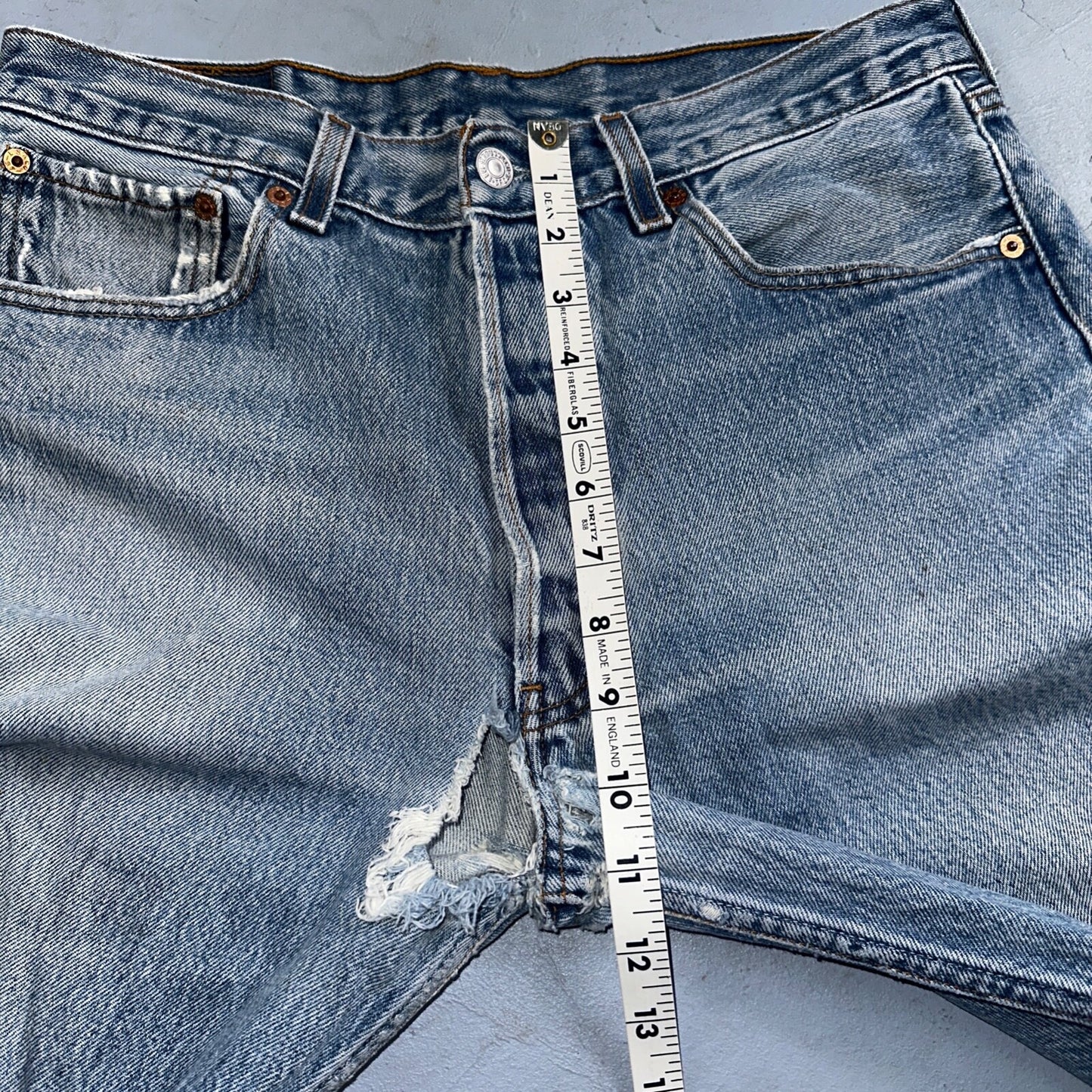 Levis 501 Vintage 90s XX Straight Leg Mexico Jeans 34x36 Light Wash Act 31x30