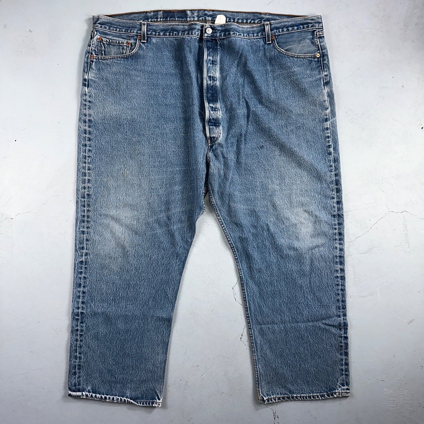 Levis 501 Vintage 90s Mex XX Straight Leg Jeans Blue Light Wash 56x32 Act 50x28