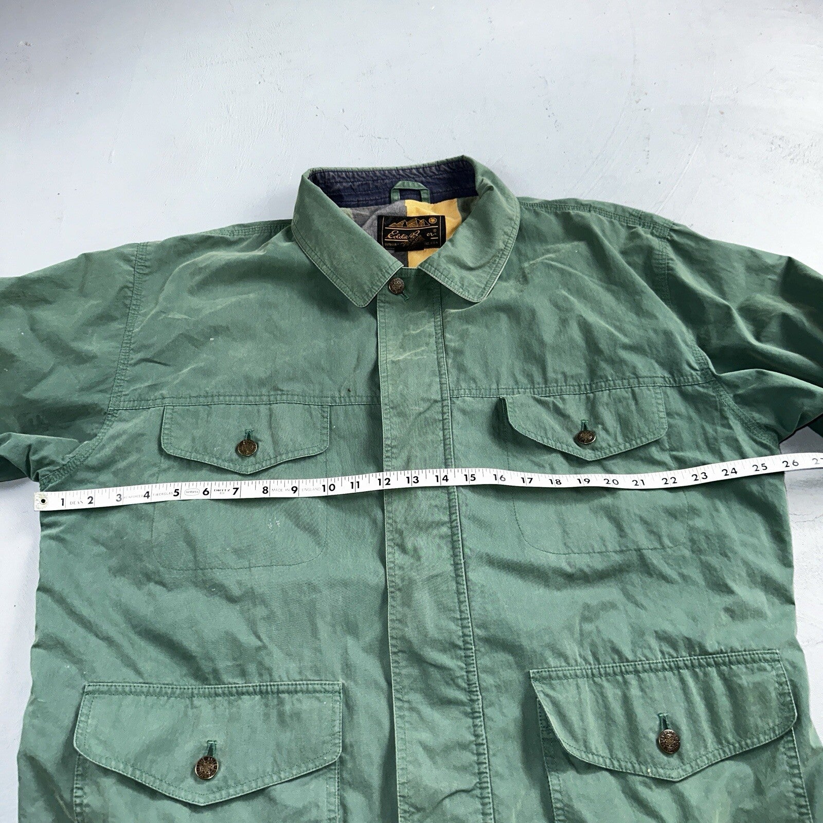 Eddie Bauer VTG Jacket L Full Zip Garden Chore Faded 1980s 80s Rare Coat Hiking