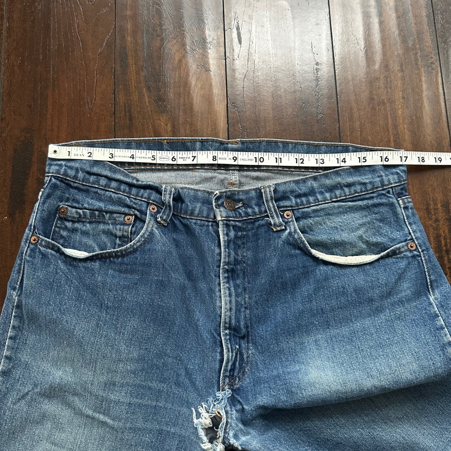 Vintage 80s Levis 505 36x36 USA Blue Jeans 501 Act 34x34 Med Wash