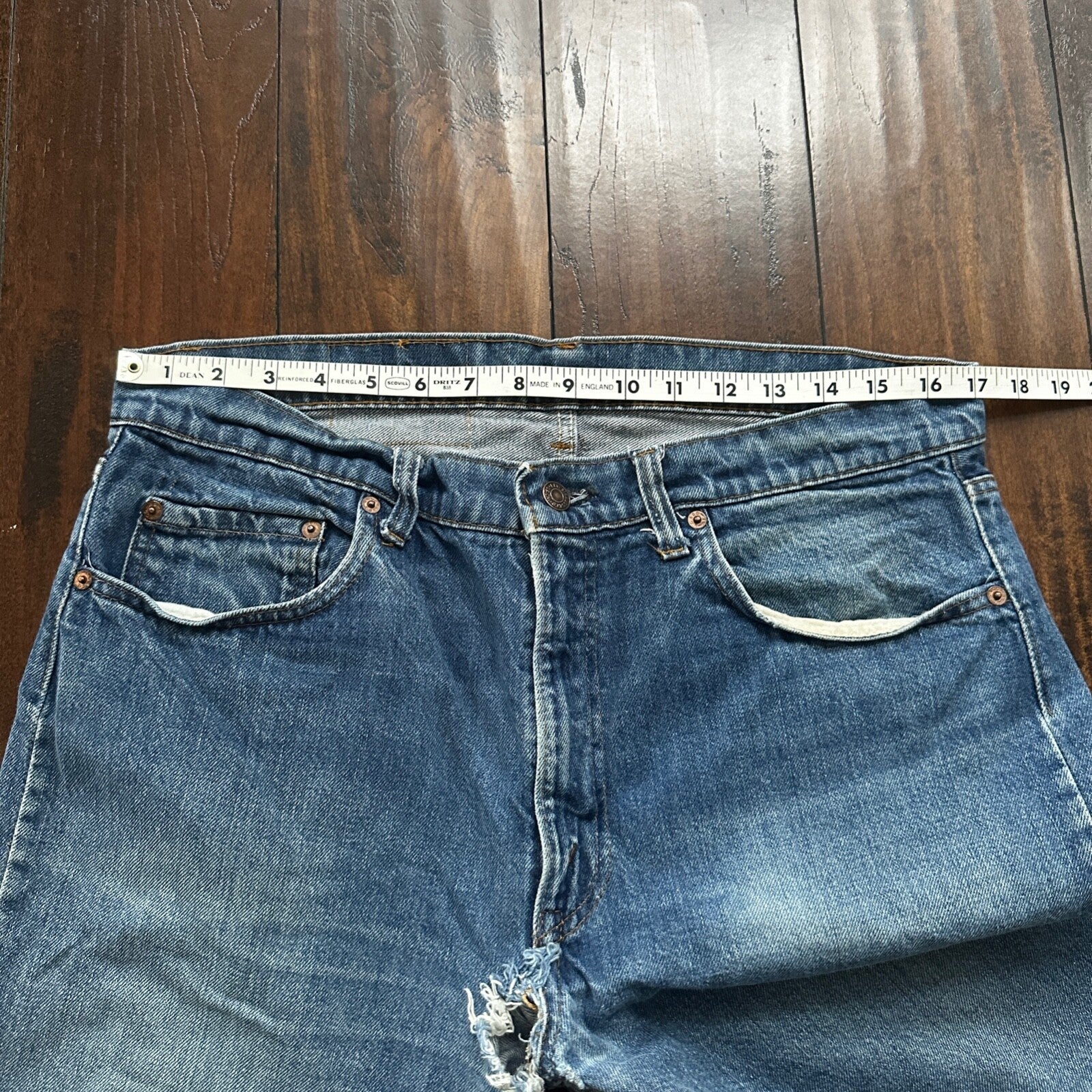 Vintage 80s Levis 505 36x36 USA Blue Jeans 501 Act 34x34 Med Wash