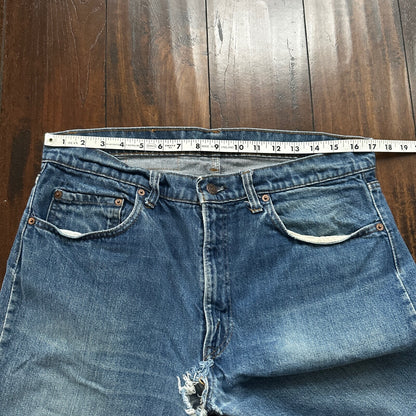 Vintage 80s Levis 505 36x36 USA Blue Jeans 501 Act 34x34 Med Wash