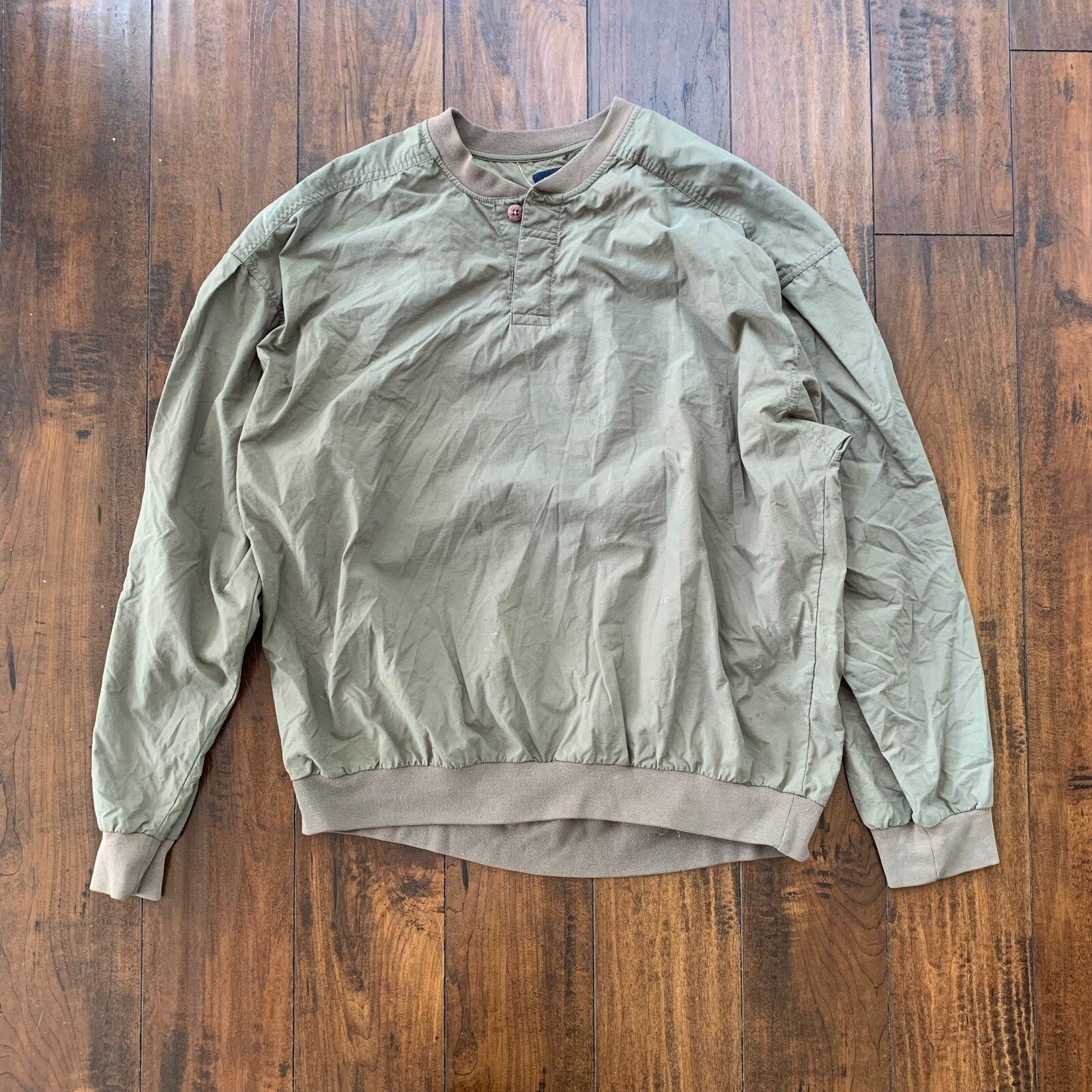 Nike Thunder Tan Golf Jacket Retail Vintage Nylon Pullover Windbreaker Y2K  1