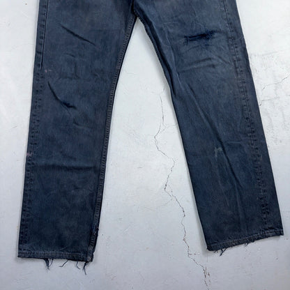 Levis 501 Vintage 90s USA XX Straight Leg Jeans Blue Overdyed 33x30 Act 32x29