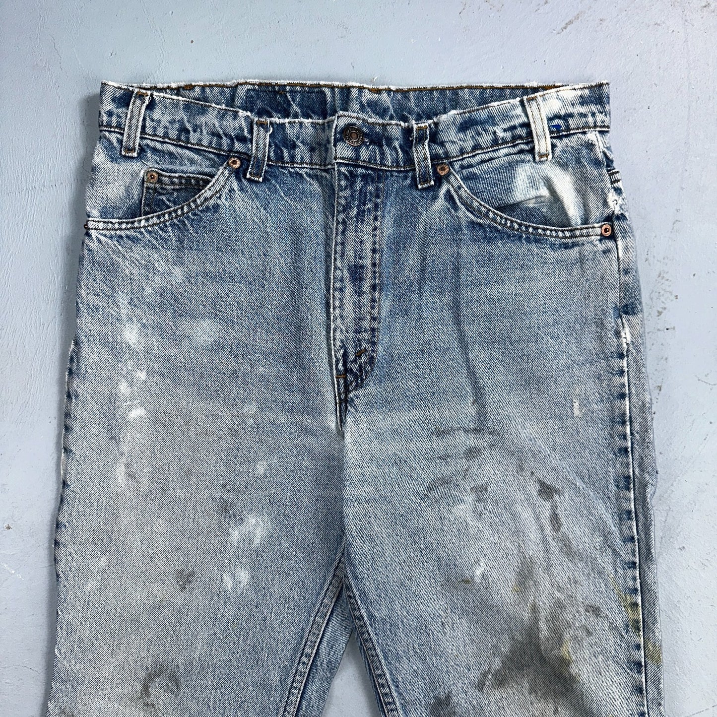 Levis 517 Vintage 90s USA Orange Tab Bootcut Flare Blue Worn Jeans Act 33x31