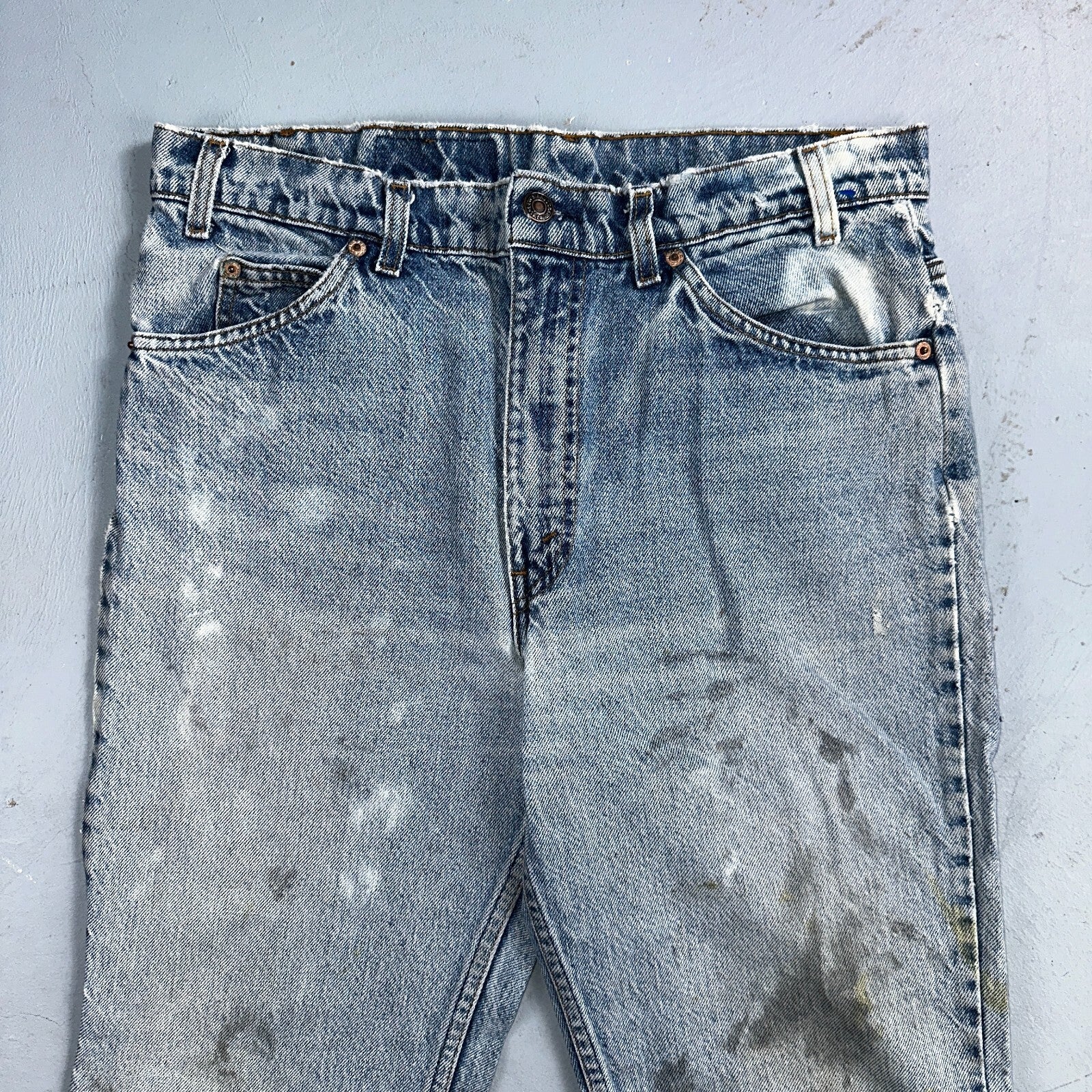 Levis 517 Vintage 90s USA Orange Tab Bootcut Flare Blue Worn Jeans Act 33x31