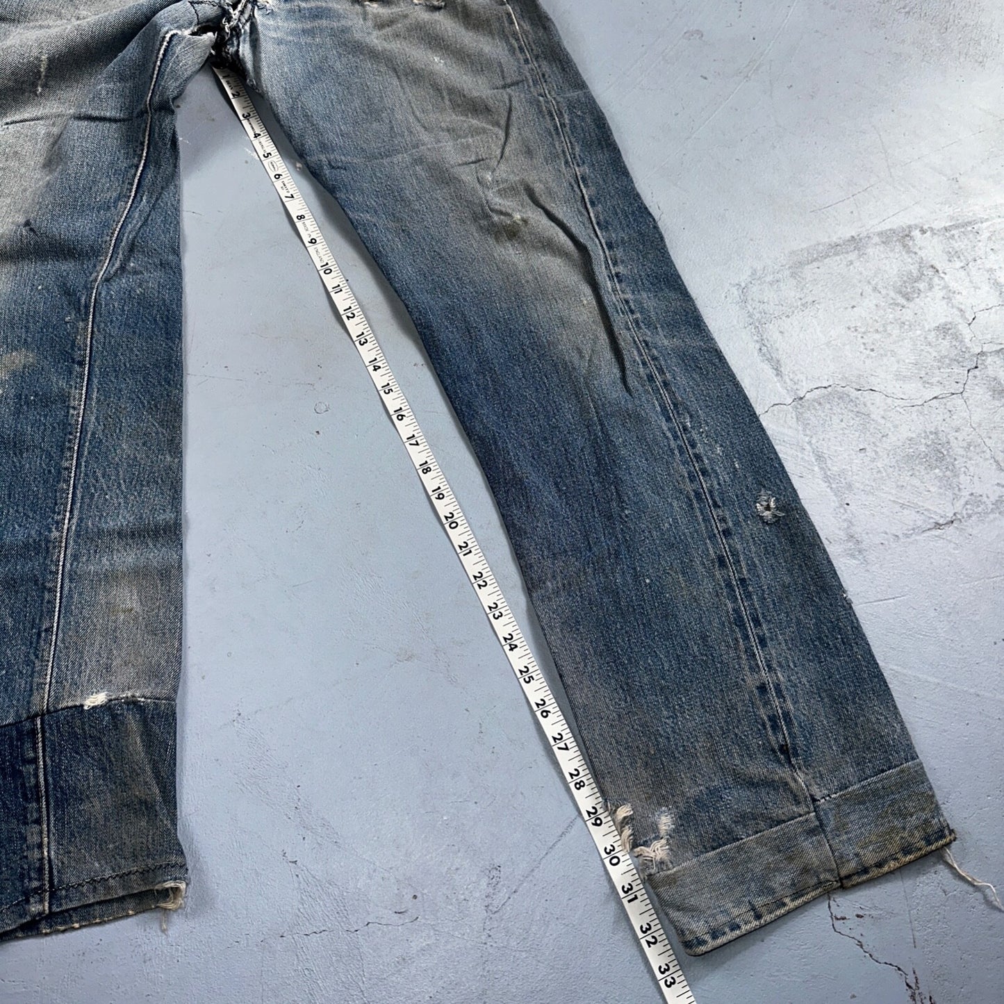 Levis 501 Vintage 80s Redline Selvedge USA XX Jeans Light Wash 34x36 Act 31x33