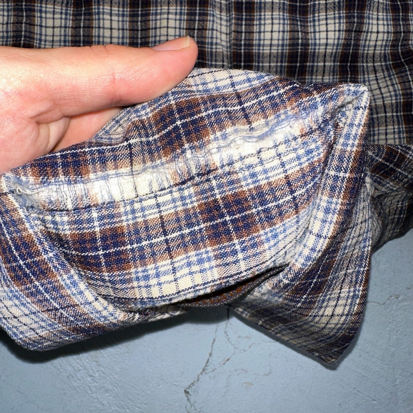 Vintage Pendleton Shirt Mens M Wool Plaid Flannel USA Button 1970s 70s Brown