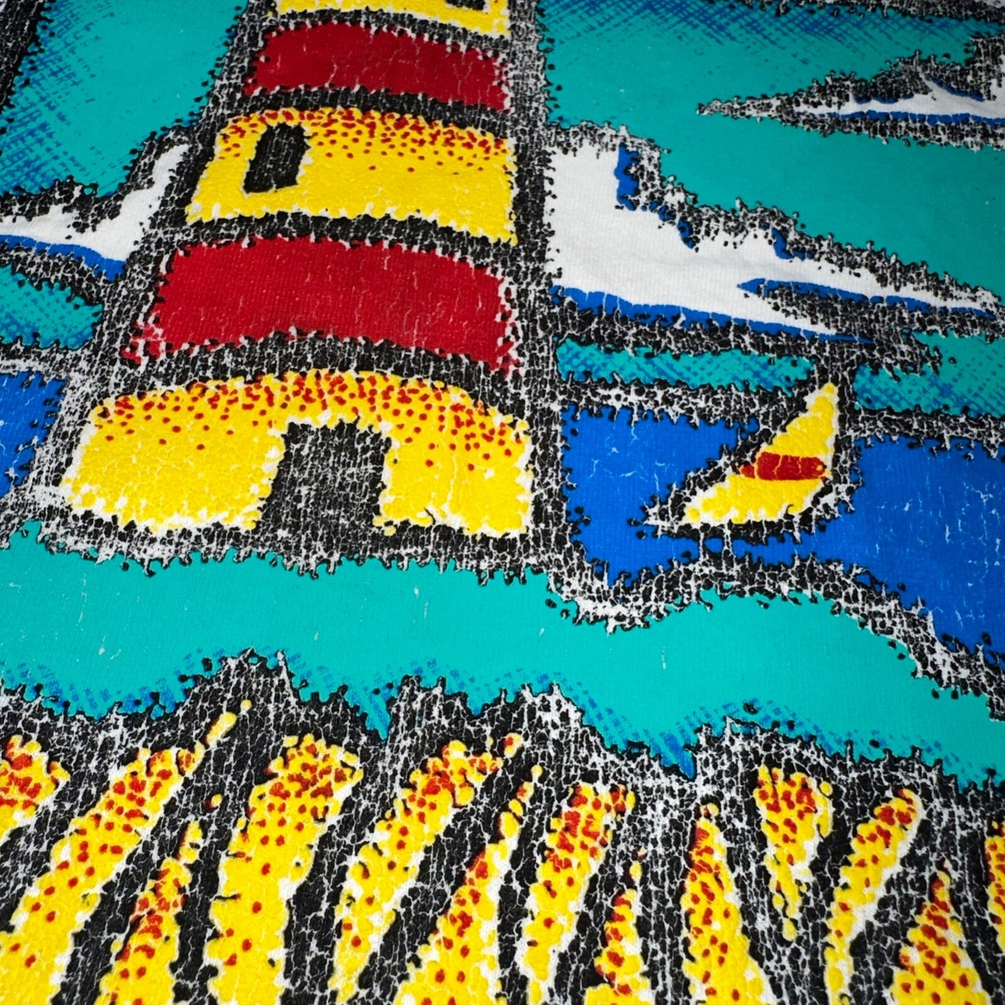 Outer Banks North Carolina VTG T Shirt Sailing Ocean Beach Light House Cute Fun