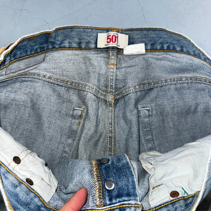Levis 501 Vintage Y2K XX Straight Leg Jeans Blue Light Wash 35x34 Act 34x34