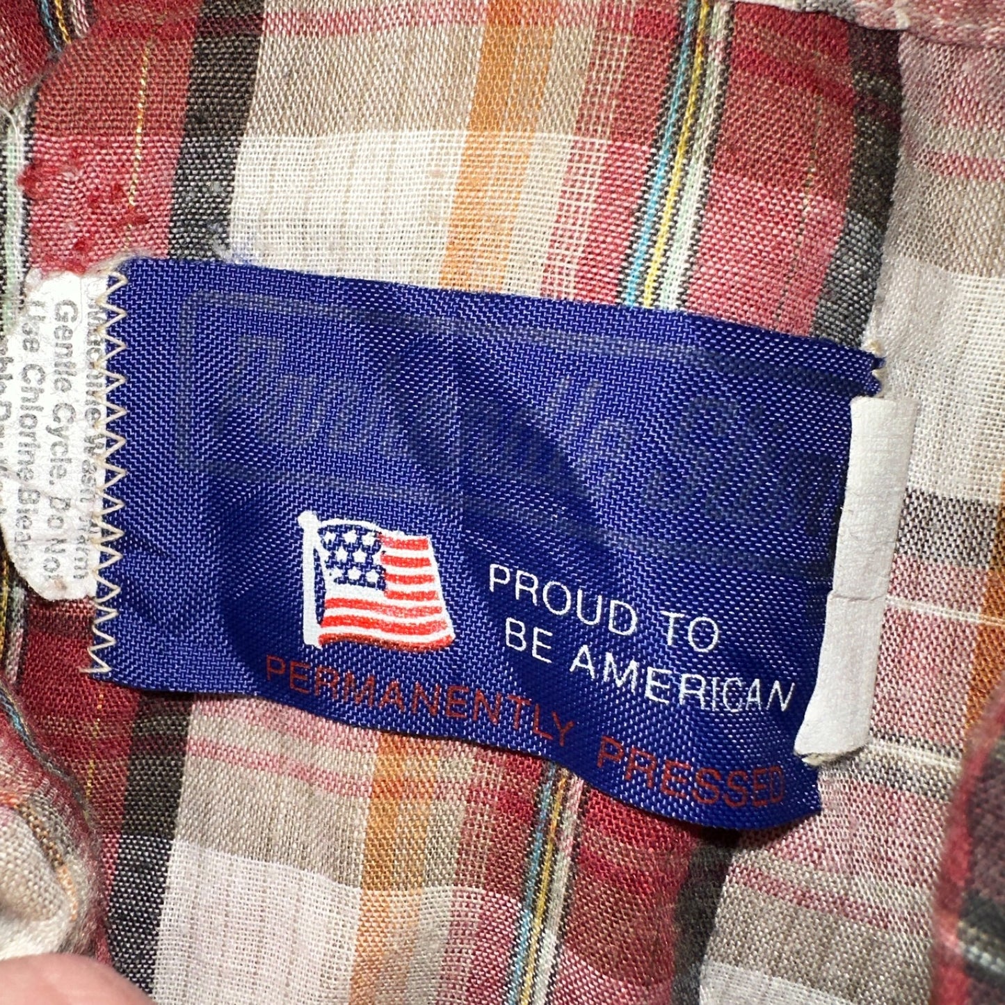 Vintage Panhandle 80s Western Shirt Pearl Snap Buttons Plaid Mens L 16.5 USA