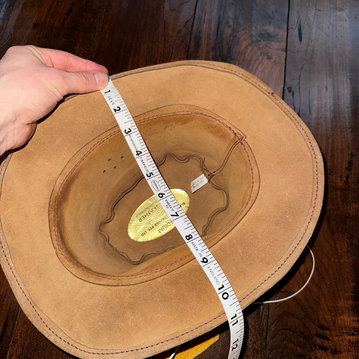 Vintage Walkabout Suede Hat Size Medium South Australia Real Leather Blanctete