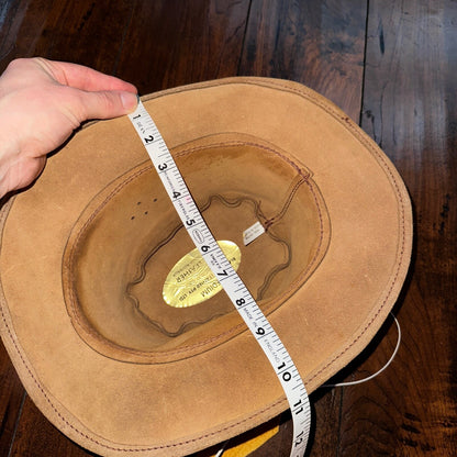 Vintage Walkabout Suede Hat Size Medium South Australia Real Leather Blanctete